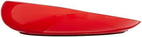 Sammons Preston Red Round Scoop Dish, Unbreakable 8" Scooper Bowl for Elderly, Disabled, & Handicapped, Plate with Non Skid Rubber Padded Bottom for Independent Eating, Self-Feeding Aid