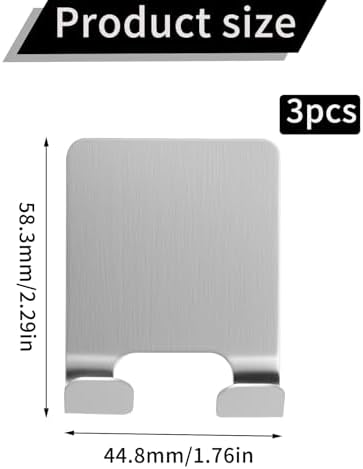 Stainless Steel Adhesive Razor Holder for Shower, 3-Pack, No-Drill Waterproof Hooks, Rust-Resistant Shaver Storage for Bathroom