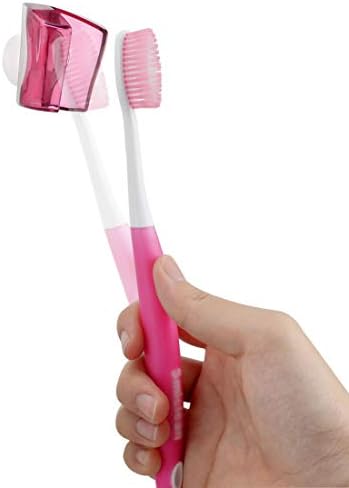 LinkIdea Travel Toothbrush Head Covers with Suction Cup Portable Wall Mount Toothbrush Holder, Electric Toothbrush Cap Case Box Convenient For Travel, Outdoor (3PCS)