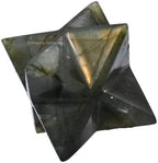 Amazing Gemstone Labradorite Merkaba Crystal - 0.75 Inches Metaphysical Merkaba Star for Meditation - Energetic Tetrahedron Crystal and Healing Stones for Spiritual Growth and Healing (15-20mm)