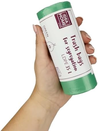D.RECT Bin Bags 35L - Bin Liners 20 Pieces - Rubbish Bags - Bin Bag Perfect for Everyday Use, Household, Office, Kitchen & Caterers, Green
