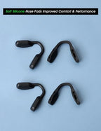 Acefrog 4 Pieces Upgraded Nose Pads for Oakley Metalink OX8153, Bat Flip OX8183, Miter OX8154, Cogswell OX8157 Bevel, Activate Eyeglasses Push-in Nose Piece Replacement, Anti-Slip, Repair Kits