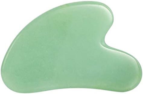 Gua sha Board Natural Jade Gua Sha Scraping Massage Tools, Stone Guasha Board for Face and Body Caring, SPA Acupuncture