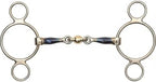 Shires Blue Sweet Iron Two Ring Gag with LOZ
