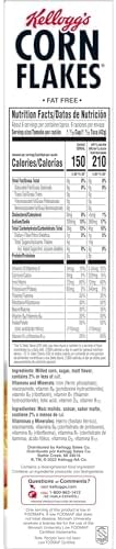 Kellogg's Corn Flakes Breakfast Cereal, 8 Vitamins and Minerals, 9.6 oz