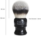 Alexander Simpsons Trafalgar 3 Black Shaving Brush - T3 Synthetic High Density Fibre Handle - Simpson Shaving Brushes - Wet Shave Deluxe Thick & Luxurious Lather Dense Extra Soft Bristles