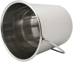 Grip Stainless Steel Bucket (5 Gallon)- Great for Pets, Cleaning, Food Prep - Hang on Fences, Cages, Kennels - Home, Garage, Workshop