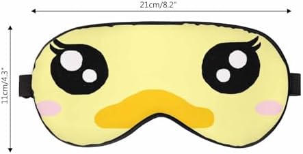 Duck Sleep Eye Mask Funny Duck Crayon Color Men Women Sleep Mask with Adjustable Strap Eye Cover Eye Shade for Travel, Nap,Meditation