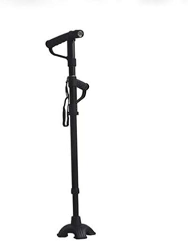 Canes Elderly Crutches Four-Legged Folding Aluminum Cane Multi-Purpose Telescopic Double Handle Cane,Crutches