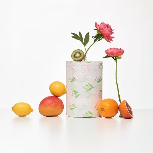 Renova Kitchen Paper Towels, Blossom Design, XXL Roll, 120 Sheets, White