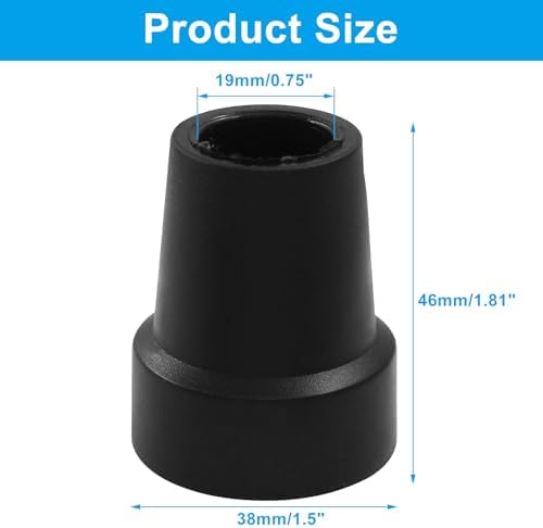 Bonsicoky Rubber Cane Tips 3/4 Inch