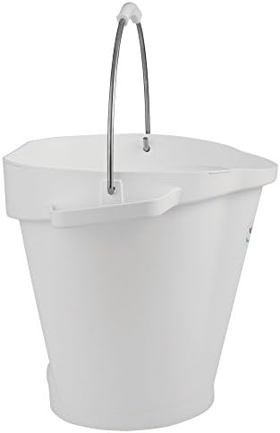 Vikan 56925 Pail,5 gal.,PP/SS,White