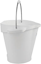 Vikan 56925 Pail,5 gal.,PP/SS,White
