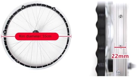 20/22/24x1 3/8 Wheelchair Solid Tire, No Inflation Required, Black and Gray, Explosion-Proof and Durable(Gray,24 inches)