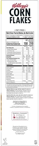 Kellogg's Corn Flakes Breakfast Cereal, Kids Cereal, Family Breakfast, Giant Size, Original, 24oz Box (1 Box)