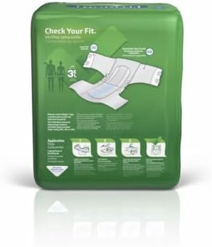 FitRight Bariatric Adult Diapers, Ultra Heavy Absorbency, 3XL (Waist Size 65in-84in), 12 Count, Disposable Incontinence Briefs for Men and Women, Moisture-Wicking, Leak Protection,