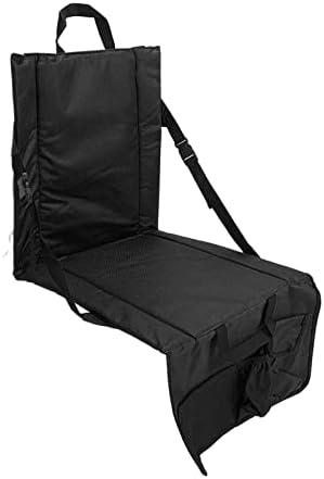 Keebgyy Folding Stadium Chair, Flexible Angle Stadium Chair, 600D Oxford Cloth Portable Bleacher Cushions with Pocket, for Sporting Events and Outdoor Concerts, Bleacher Cushion with Backrest