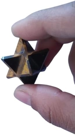 Tigers Eye Single Merkaba Star Crystal Healing Reiki Feng Shui Men Women Gift Meditation Gemstone Protective