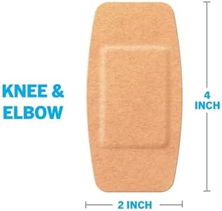 Nexcare Soft 'n Flex Bandages, 2" x 4" Flexible Fabric, Knee & Elbow Size, 8 Count per Box (Pack of 3, 24 Bandages Total)