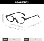 YAMEIZE Rectangle Blue Light Glasses for Women Men Small Narrow 90S Blue Light Blocking Glasses for Computer