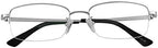 Half Rim Reading Glasses Silver Colour Frame Readers Mens Womens Spectacles Eyewear