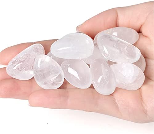 Clear Quartz Tumbled Polished Natural Healing Crystals Stones Bulk Stones Crystal for Energy Reiki Tumbling Cabbing Balancing Decoration Gemstones Crystal Healing Meditation Therapy Gift 100g