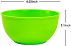 Youngever 9 Pack 10 Ounce Plastic Bowls, Kids Plastic Bowls, Set of 9 (9 Rainbow Colors)