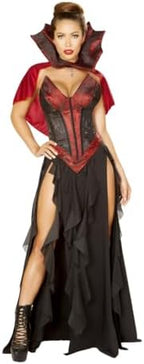 Roma Costume 4864-AS-L 3 Piece Blood Lusting Vampire Red & Black - Large