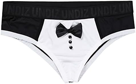 ACSUSS 3Pcs Set Mens Waiter Cosplay Suit Sexy Tuxedo G-String Thong Underwear with Bow Tie Collar Bracelets