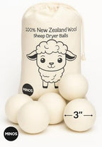 Natural Wool Dryer Balls | Reusable Natural Fabric Softener | Reduces Wrinkles & Drying Time | Large Dryer Balls is a Better Alternative to Plastic Balls and Liquid Softener| Saves Energy (Pack of 6)