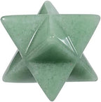 Natural Green Aventurine Merkaba Crystal Protection Sacred Meditation Energy Generator Healing Chakra Six-Pointed Star 1 Inch