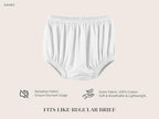 Adult Diaper Cover for Incontinence Noiseless Leak-Protection Underwear Plastic Pants Over Diapers Waterproof Rubber Pants (White, Large)