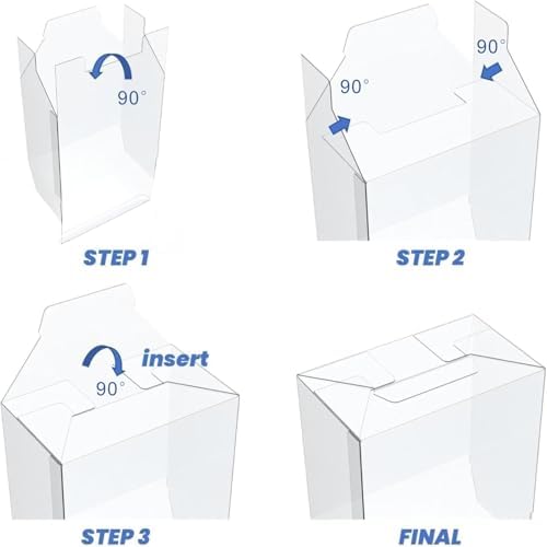 Booster Bundle Case, Foldable Clear Plastic Booster Bundle Protector Display Box, Compatible with Booster Bundle/Build & Battle Collectors Cards Protector for Trading Card Storage (10PCS)