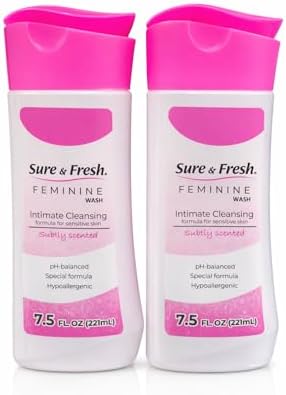 (2 pack) Sure & Fresh Feminine Wash Intimate Cleansing Subtly Scented 7.5 fl oz