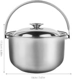 BESTonZON Stainless Steel Stock Pot with Lid Multipurpose Heat Resistant Cooking Pot for Soup Stewing and Boiling Kitchen Utensil for Home Cooking and Kitchenware