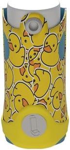 Inhaler Holder - for Ventolin & Shorter Style Inhaler - Vegan Leather - Adults & Kids Asthma Inhaler Case with Eyelet for Keychain/Lanyard - Handmade (Shorter, Rubber Ducks)