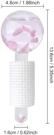 Ice Globes for Facials 2PCS Ice Globes & Ice Roller for Face and Eyes Facial Massage Tools for Skin Care, Reusable Facial Globes for Reducing Puffiness, Tightening Skin & Relieving Fatigue