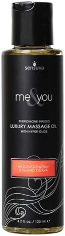 Sensuva Me & You Massage Oil | Wild Passion Fruit & Island Guava | 4.2 fl.oz.