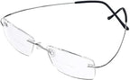Jcerki Super Light Titanium alloy Bifocal Reading Glasses Men Women Fashion Rimless Reading Eyeglasses + Eyewear Case