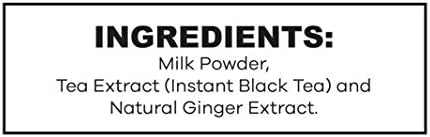 QuikTea Ginger Unsweetened Chai Tea Latte – 10 Count, Bold Ginger Flavor, no preservatives, No Sugar Added – Just Add Hot Water