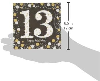 Amscan 5018731 Sparkling Celebration 13 Beverage Napkins, Multi Color