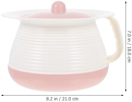 Chamber Pot, Urine Pot with Lid Spittoon Urine Pot Potty Pee Bucket Portable Toilet Urinal Bottle Plastic Urinal for Women Men Adult Elder Toddler Disabled (Pink)