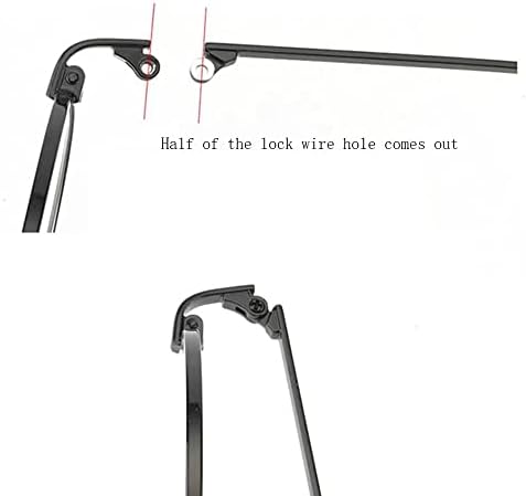QYAJS 1 Pair Metal Glasses Replacement Temple Eyewear Frame Eyeglass Arms Legs and 3-in-1 Screwdriver (Black)