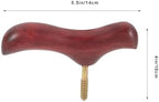 GLEAVI Manual Single Point Rosewood Rattan Hiking Pole Repair Parts Polishing Stick Handmade Cane Head Component Wooden Handle Crutch Trekking Poles Wood Cane Handle Trekking Pole Handle