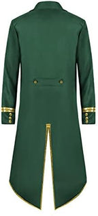 WISHU Mens Steampunk Medieval Jacket, Gothic Victorian Renaissance Tailcoat Vampire Halloween Costume Vintage Frock Coat