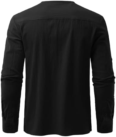 JOGAL Mens Renaissance Shirt Medieval Pirate Viking Halloween Costume Gothic Steampunk Retro Long Sleeve Lace Up Shirts