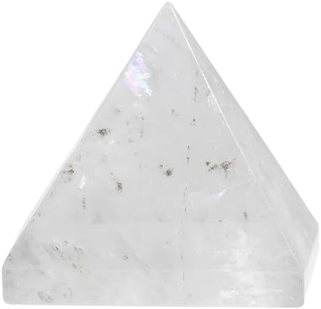 Amazing Gemstone Clear Quartz Pyramid Crystal Healing Stones - 1.5" Great Pyramid Figurine of Natural Stone Pyramid for Meditation, Reiki, Chakra Balancing and Crystal Pyramids Grid