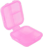 Daily Pill Organizer 6 Compartments, Small Pill Box Portable Travel Pill Case, Mini Pill Container for Purse Pocket, Compact Travel Medicine Organizer for Vitamin, Cod Liver Oil, Supplement(Pink)