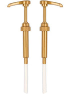 Gold Coffee Syrup Pump for 750ml Bottles (Pack of 2) | Fits Torani, (Monin 1 Liter Plastic Bottles Only), Davinci, Jordan's Skinny, and Upouria