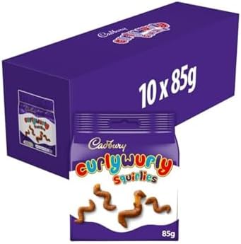 Cadbury Curly Wurly Squirlies Chocolate Bag 85 g - Pack of 10